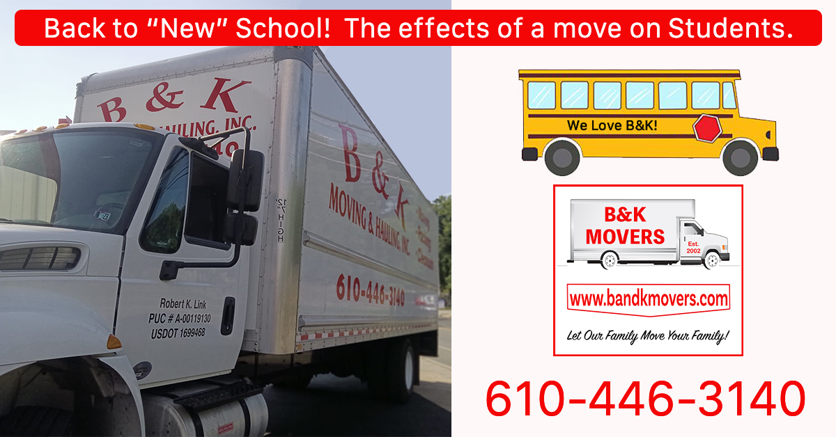 Moving affects on students, back to school, delco moving company , how moving affects students