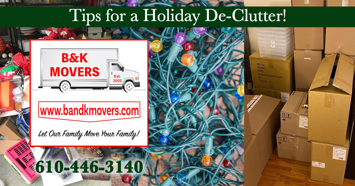 Holiday declutter, delco movers, moving companies, havertown