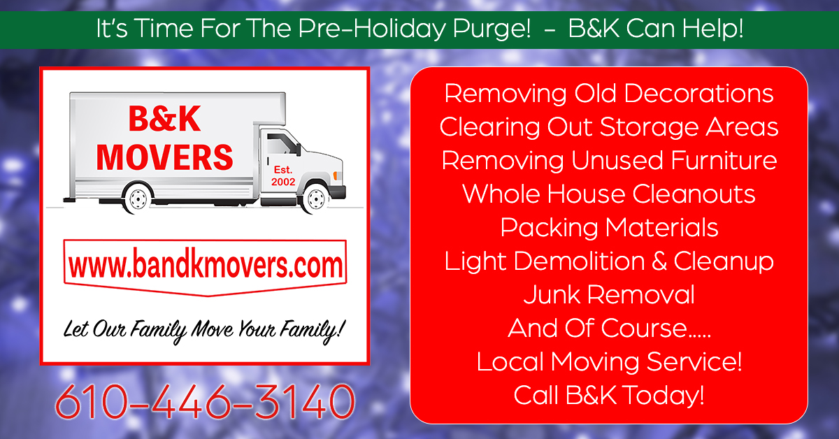 Moving Company, Holiday Purge, Junk Removal